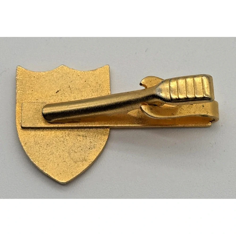 1964 Rifle Pistol Championships Tie Bar Clip Gold‎ Tone Emblem